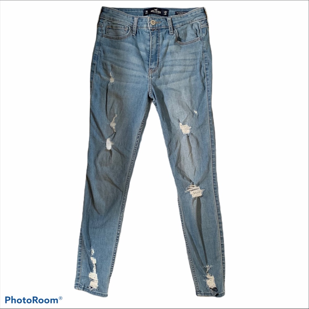 Hollister Distressed High-Rise Super Skinny Jeans